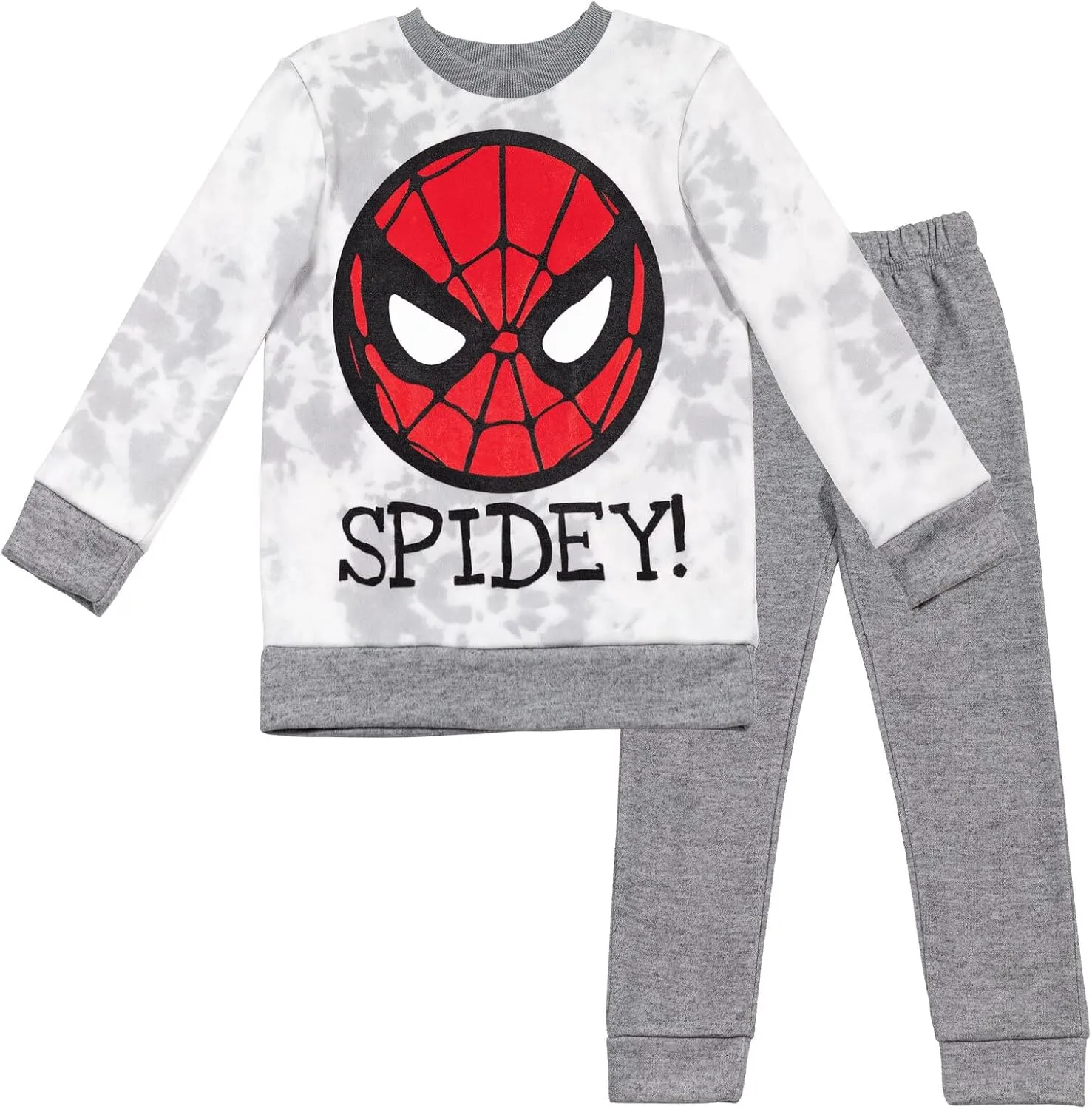 Marvel Spider-Man Fleece Sweatshirt and Pants Outfit Set Toddler to Big Kid Sizes (2T - 14-16)