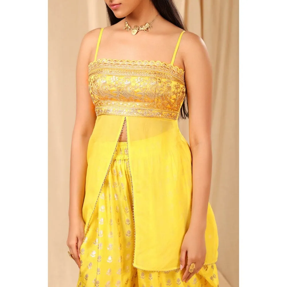 Masaba Peplum with Cowl Dhoti (Set of 2)