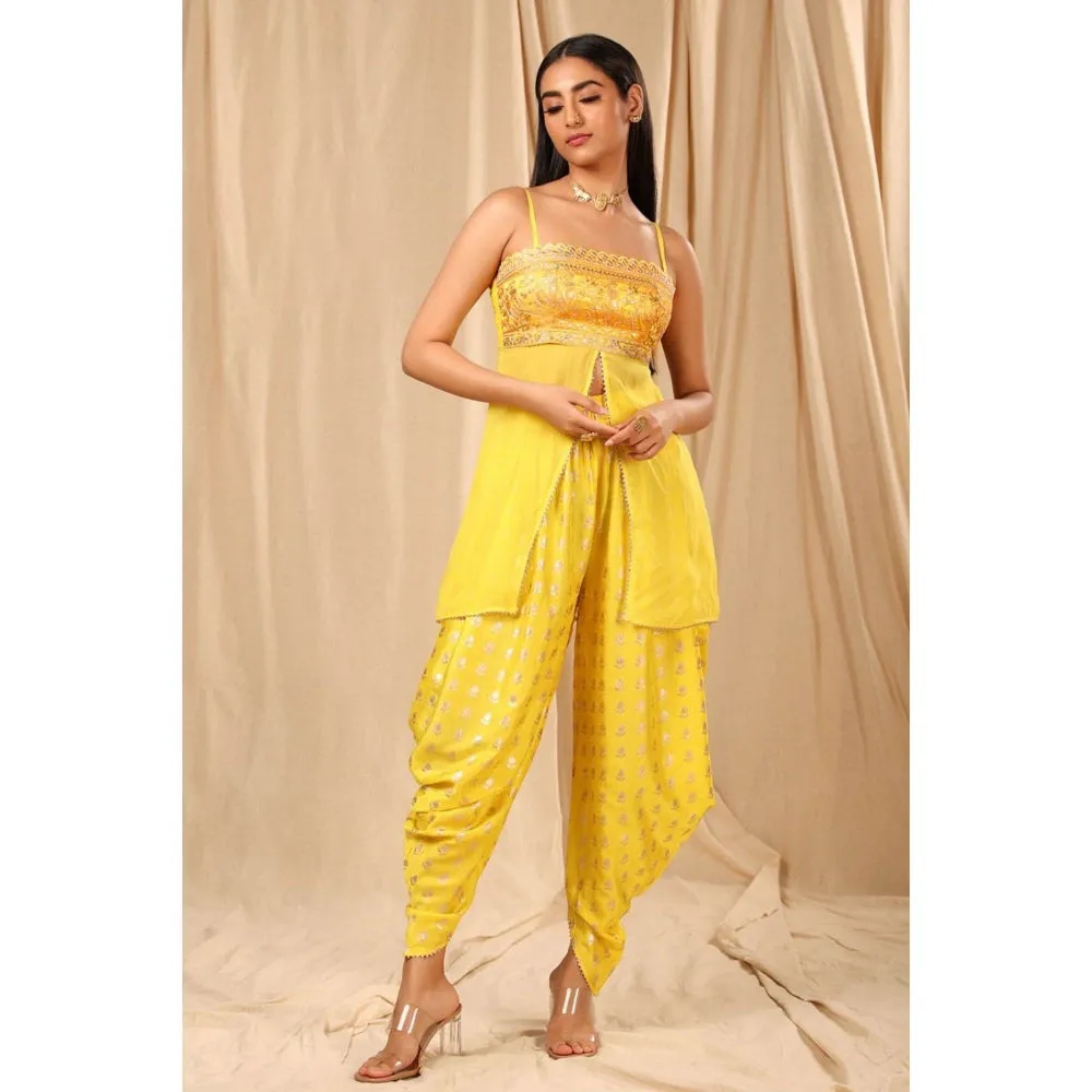 Masaba Peplum with Cowl Dhoti (Set of 2)