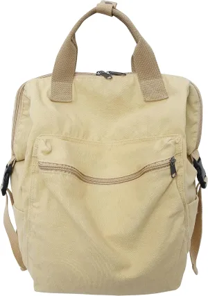 MaxxCloud Aesthetic College Laptop Backpack, Heavy Cotton, Retro Canvas Backpack Travel Bag, Large
