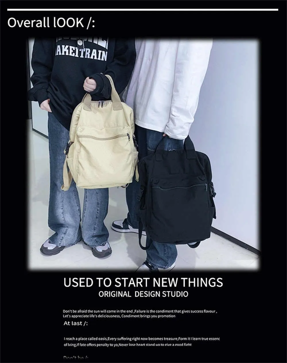 MaxxCloud Aesthetic Cute Small Backpack, Heavy Cotton, Retro Canvas Backpack Travel Bag, Mini