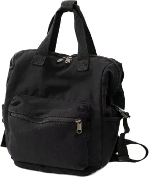 MaxxCloud Aesthetic Cute Small Backpack, Heavy Cotton, Retro Canvas Backpack Travel Bag, Mini