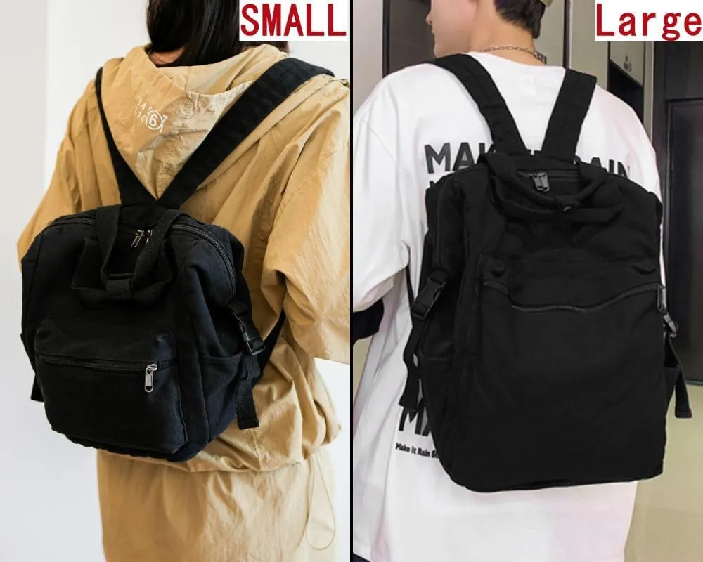 MaxxCloud Aesthetic Cute Small Backpack, Heavy Cotton, Retro Canvas Backpack Travel Bag, Mini