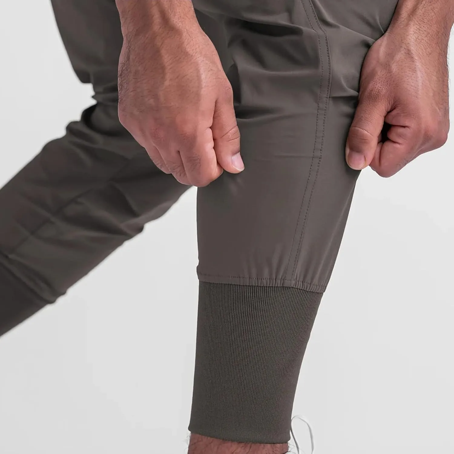 Men's Cargo Pants Drawstring Skinny Stretch Waist Cycling Climbing Sweatpants Fashion Beam Feet Slacks Tapered