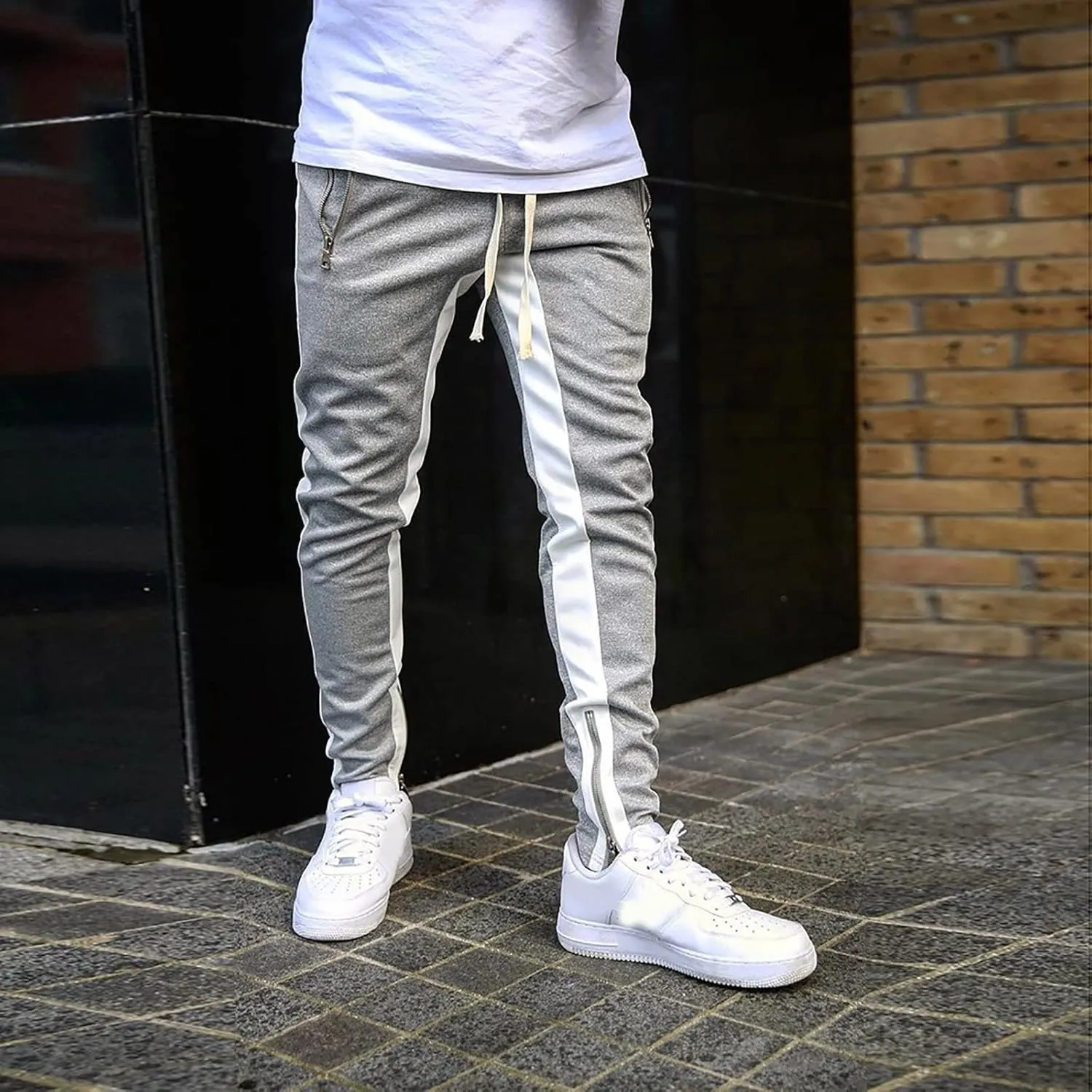 Mens Hiking Outdoor Recreation Pants Fleece Sweat Pants Mens Baggy Pants Joggers with Pockets Mens Sweatpants Fleece