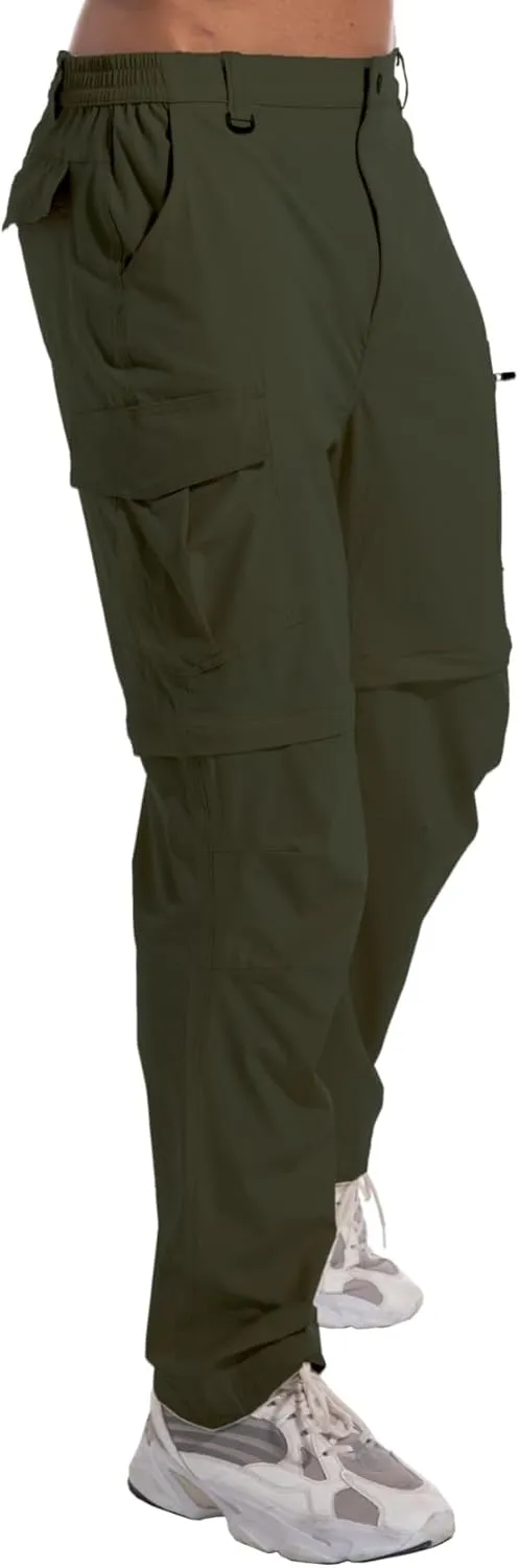 Mens Outdoor Hiking Pants Convertible Lightweight Water Resistant Quick Dry Zip Off Fishing Travel Camping Tactical Pants