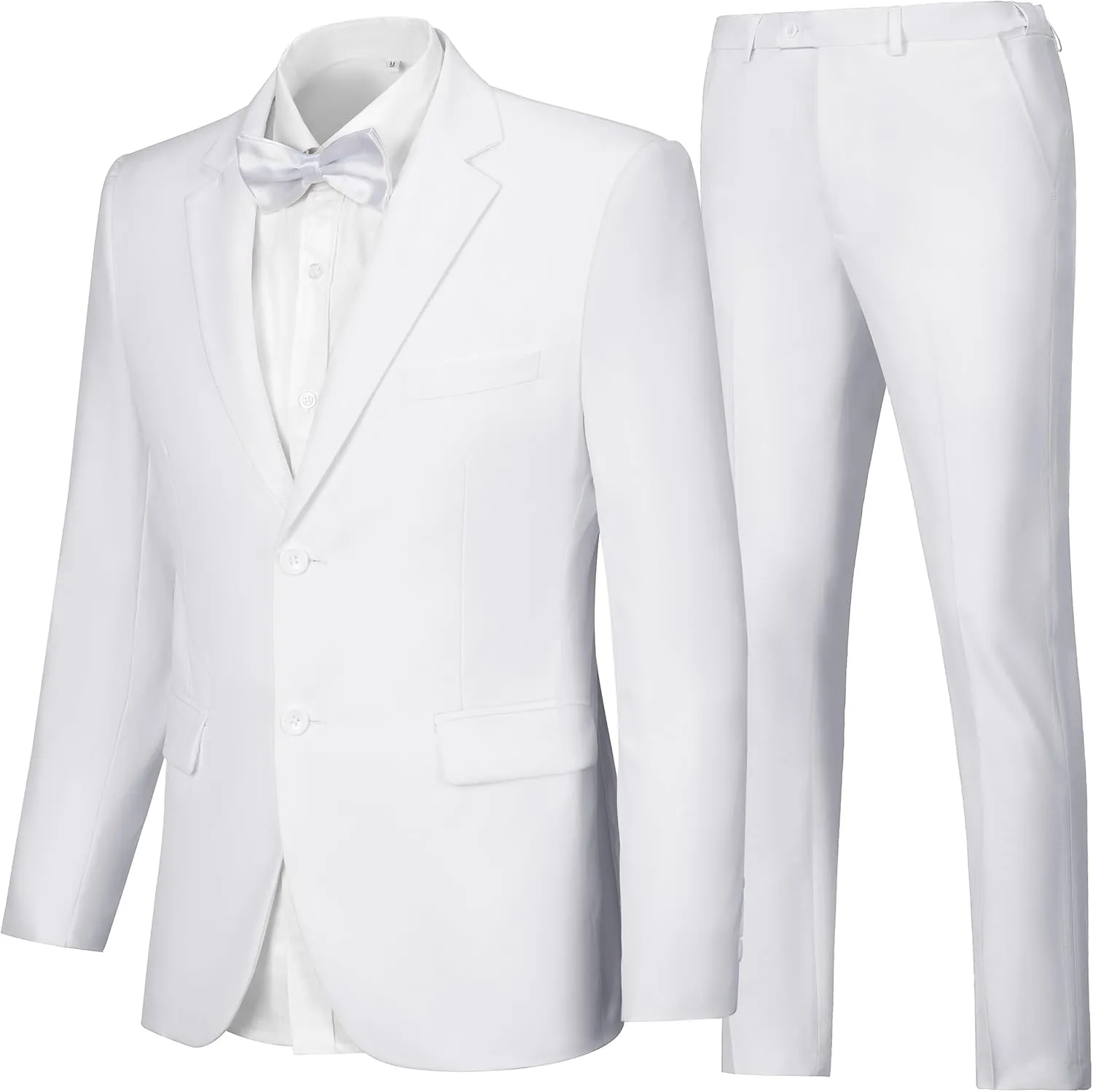 Mens Suits Slim Fit Prom Homecoming Suit for Men Wedding Business Tux Outfit 2 Piece Suit Jacket Blazer Pants Set