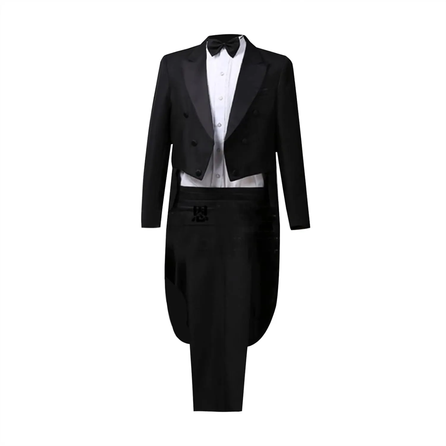 Mens Tuxedo Jacket Tails Slim Fit Tailcoat Solid Dress Coat Swallowtail Dinner Party Wedding Blazer Suit Jacket