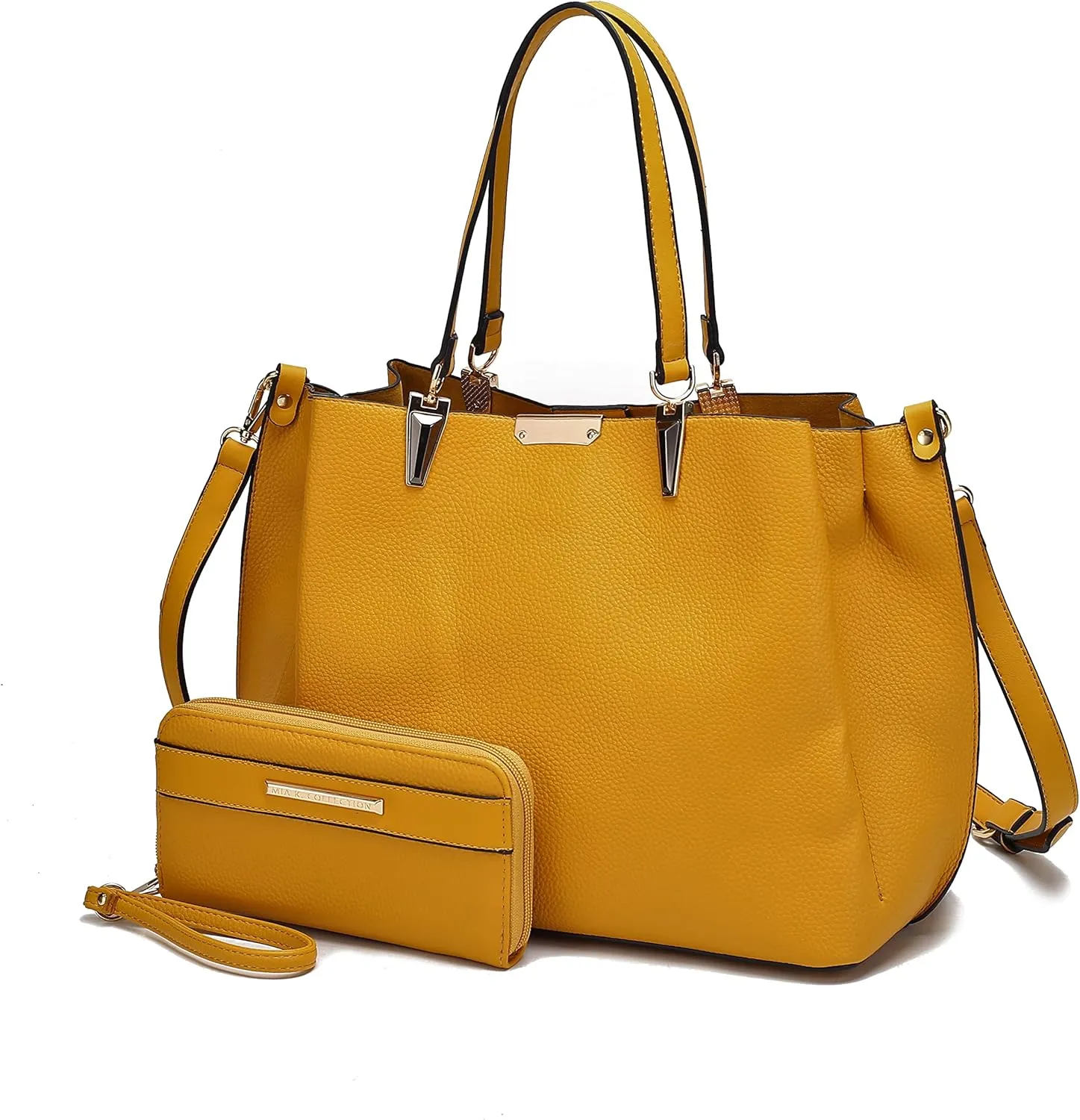 MKF Collection Tote Bag set for Womens, Handbag Wristlet Wallet, Vegan Leather Top-Handle Tote Purse