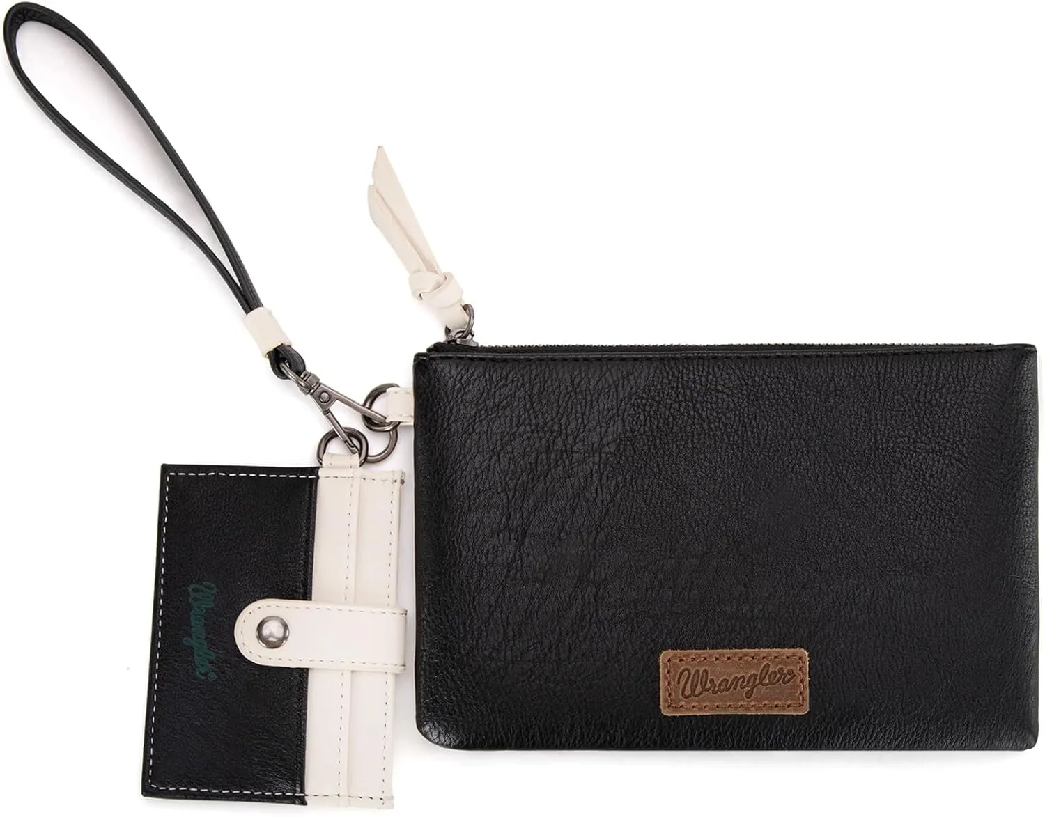 Montana West x Wrangler Keychain Wristlet Wallets for Women Detachable Dual Pouch Wristlet Portable Card Holder for Women