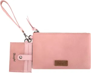 Montana West x Wrangler Keychain Wristlet Wallets for Women Detachable Dual Pouch Wristlet Portable Card Holder for Women