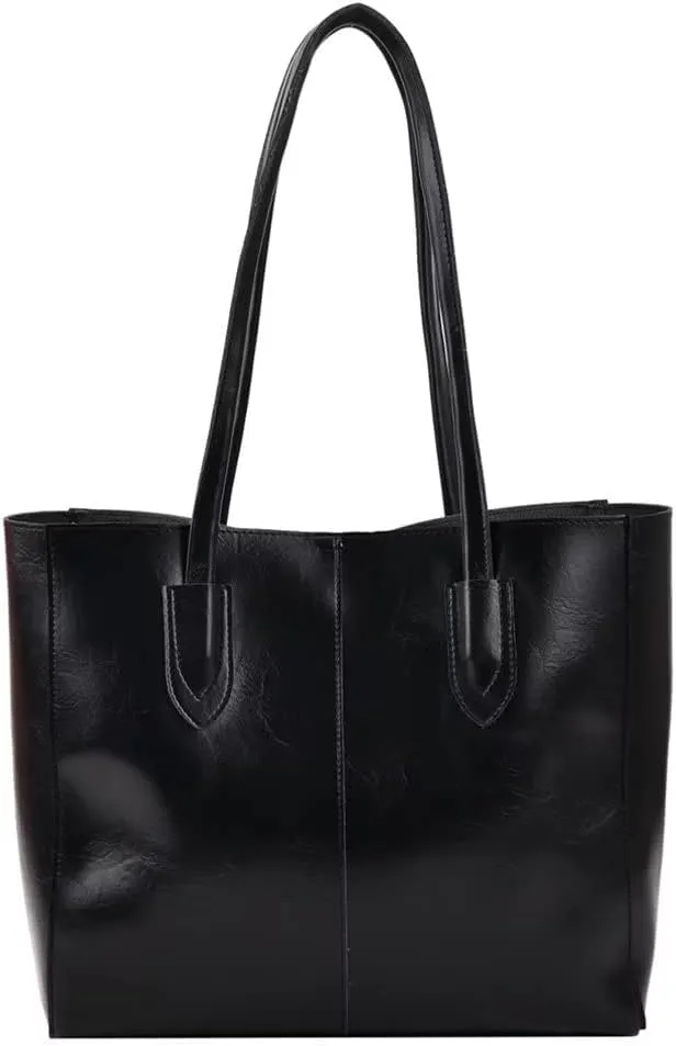 Mudono Purse and Handbag for Women Retro Leather Tote Bag Large Top Handle Satchel Daily Business Purse with Inner Zipper Bag