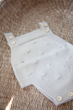Oat Ultra Soft Knitted Bobble Romper