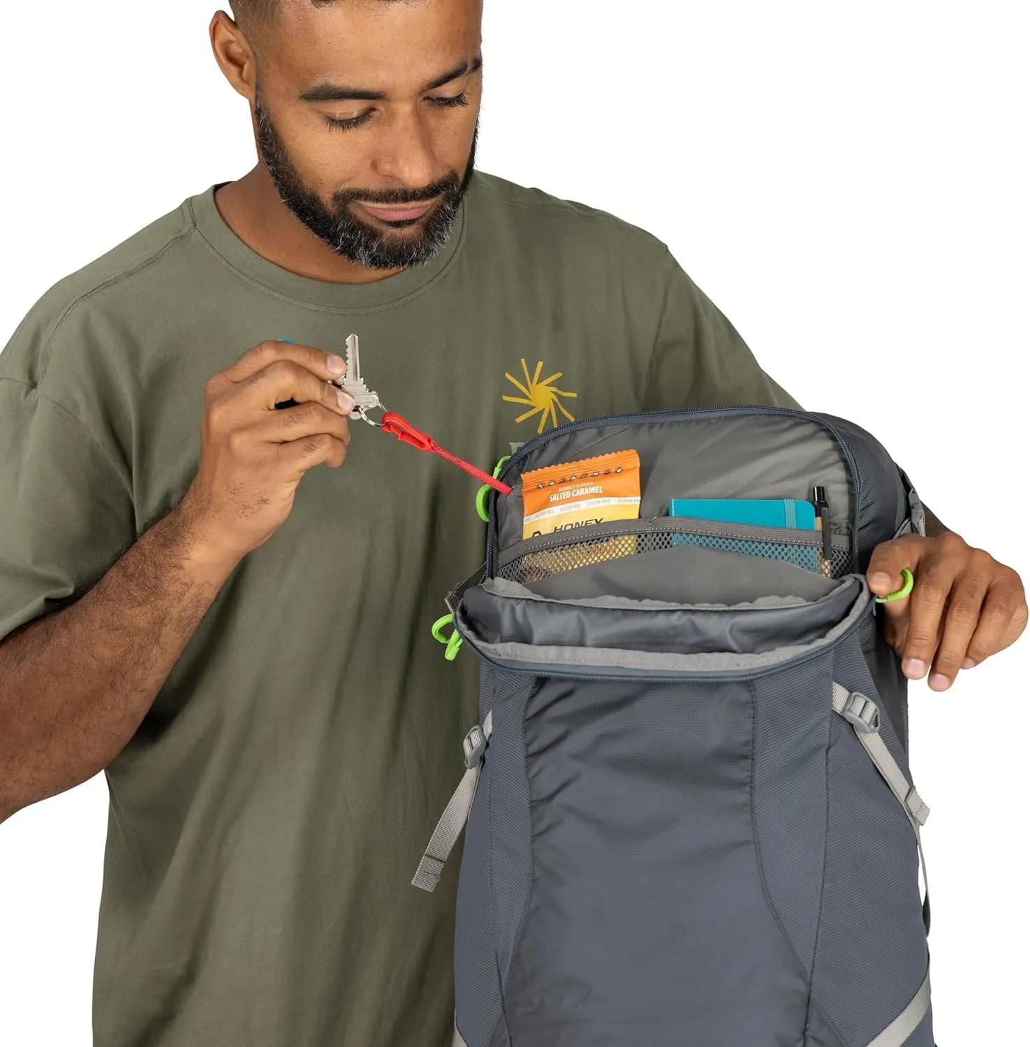 Osprey Sportlite 25L Unisex Lightweight Hiking Backpack, Alkaline/Hotspot Pink, S/M