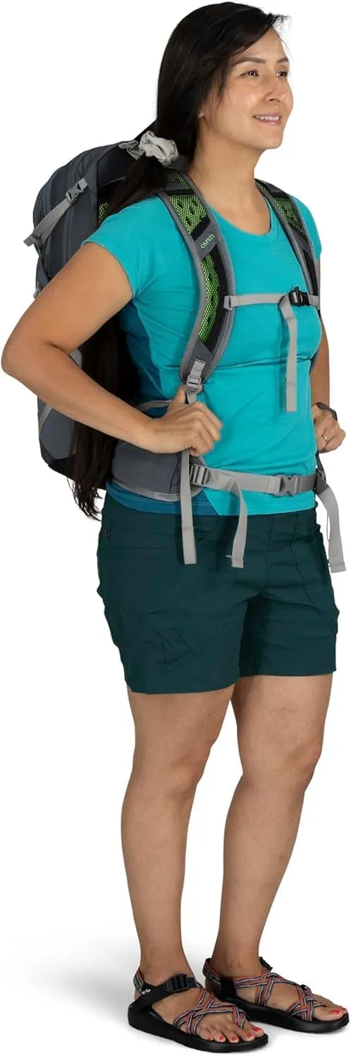 Osprey Sportlite 25L Unisex Lightweight Hiking Backpack, Alkaline/Hotspot Pink, S/M