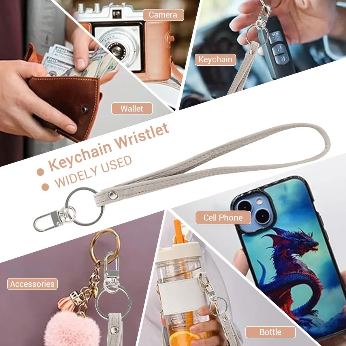 Personalised Small Wallet for Women, Custom Monogram Name Initials RFID Blocking Credit Card Holder, Customized Vegan Leather Foil Embossed Minimalist Purse with Zipper Coin Pocket, Keychain Wristlet