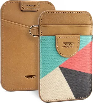 POCKT Slim Card Holder Wallet For Men and Women - Minimalist Front Pocket Wallet Elastic Credit Card Holder Genuine Leather RFID Blocking Card Case Wallets | Cross
