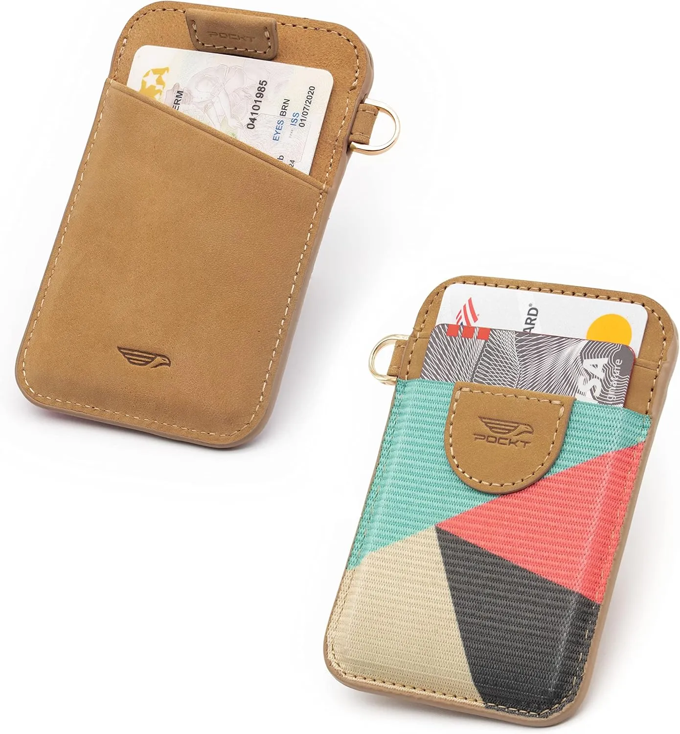 POCKT Slim Card Holder Wallet For Men and Women - Minimalist Front Pocket Wallet Elastic Credit Card Holder Genuine Leather RFID Blocking Card Case Wallets | Cross