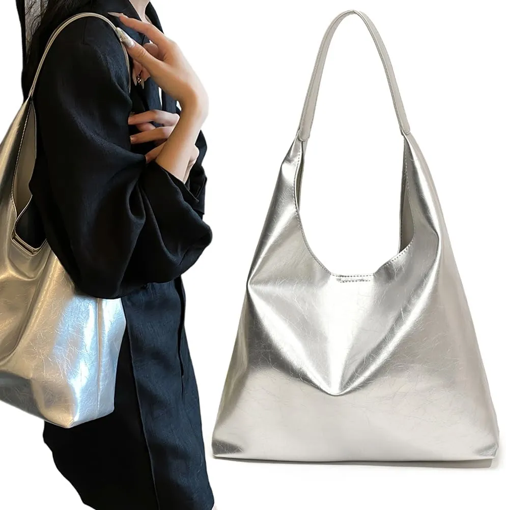 PU Leather Shoulder Bag Soft Designer Fashion Handbag Large Capacity Top Handle Handbag for Women Work Shopping Trav