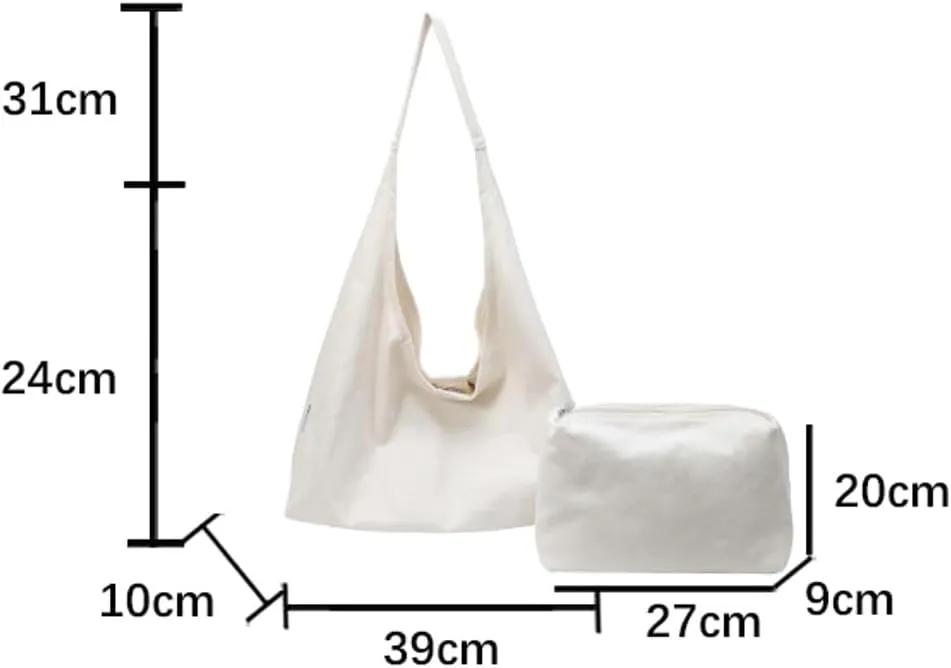 Pure Color Tote Bags for Women Trendy Shoulder Bag for Daily Life Simple Ventilate Hobo Bag with Small Purse