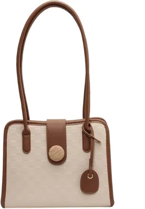 Quilted Tote Purse for Women Girls Vintage Small Top Handle Bag Casual Tote Handbag Designer Travel Shoulder Satchel