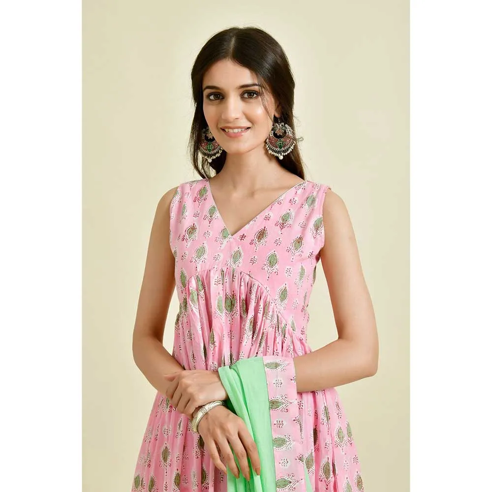Rangpur Women Comfy Pink Shade Suit Palazzo (Set of 3)