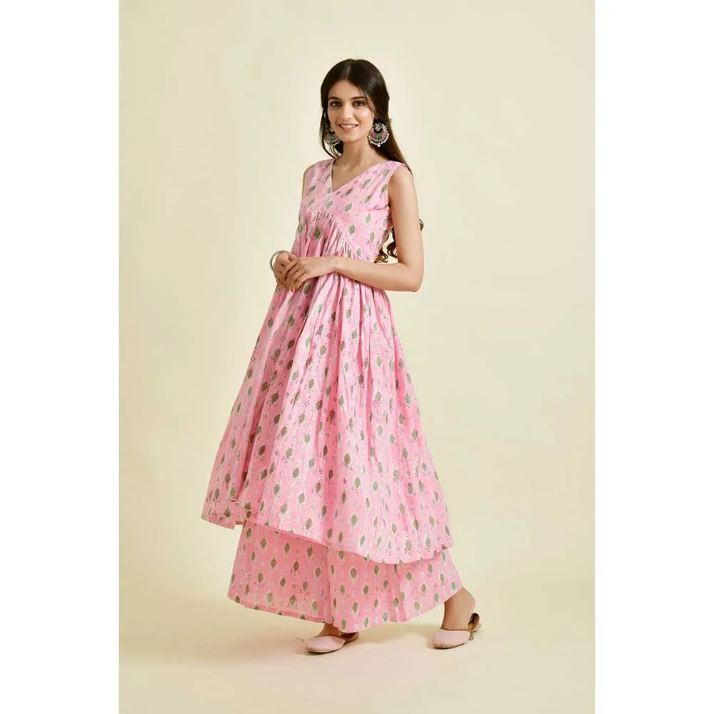 Rangpur Women Comfy Pink Shade Suit Palazzo (Set of 3)