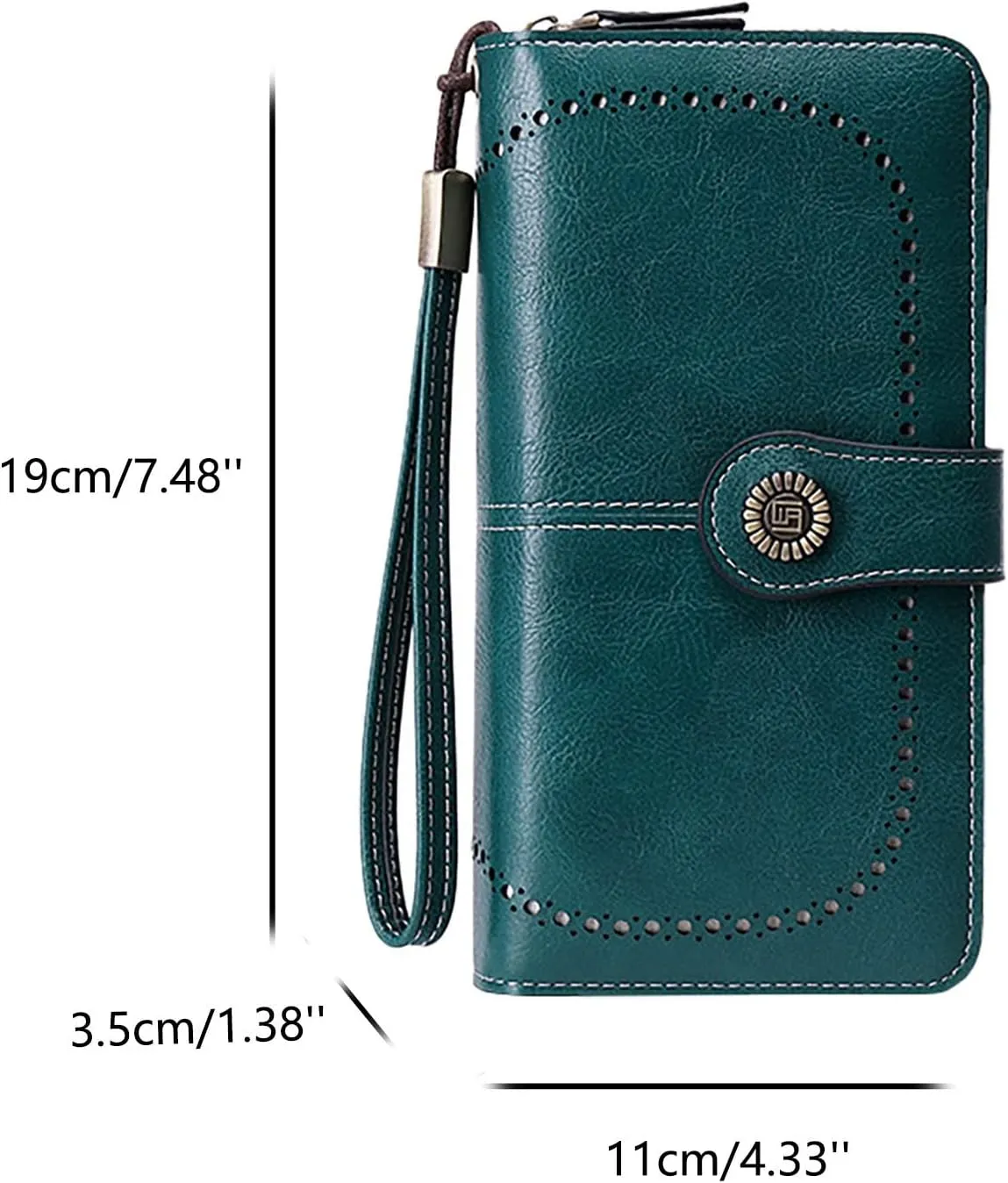 Rfid Wallet Women,2024 New Leather Wristlet Wallets for Women,Zip Around Bifold Large Capacity Rfid Blocking Credit Card Holder Clutch Purses,Travel Wallet for Mom Ladies Women Girls