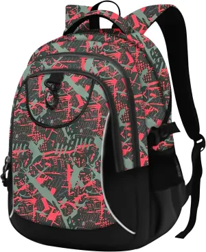 rickyh style School Backpack Travel Bag for Men & Women Lightweight College Back Pack with Laptop Compartmen (23THONG)
