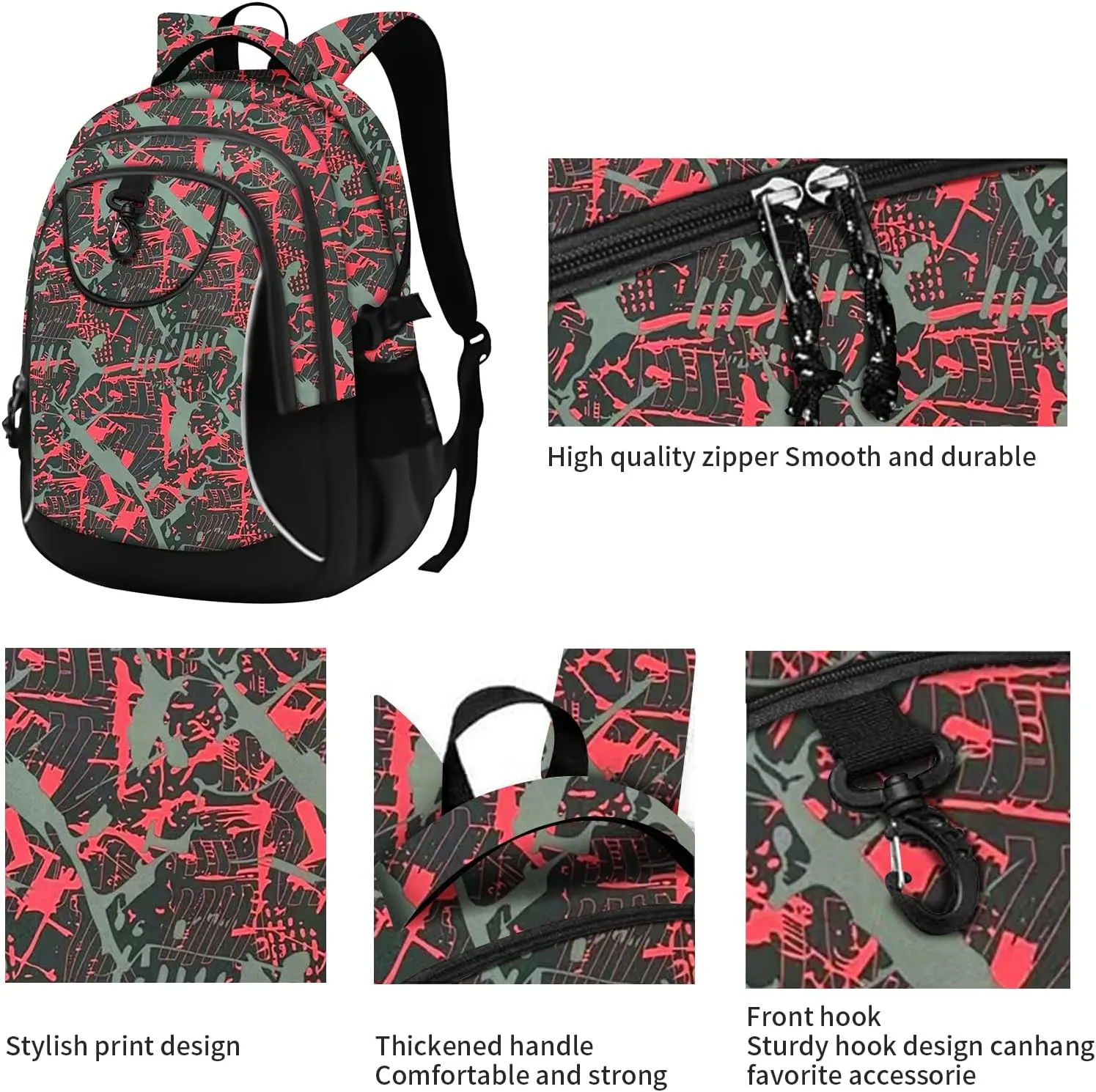 rickyh style School Backpack Travel Bag for Men & Women Lightweight College Back Pack with Laptop Compartmen (23THONG)