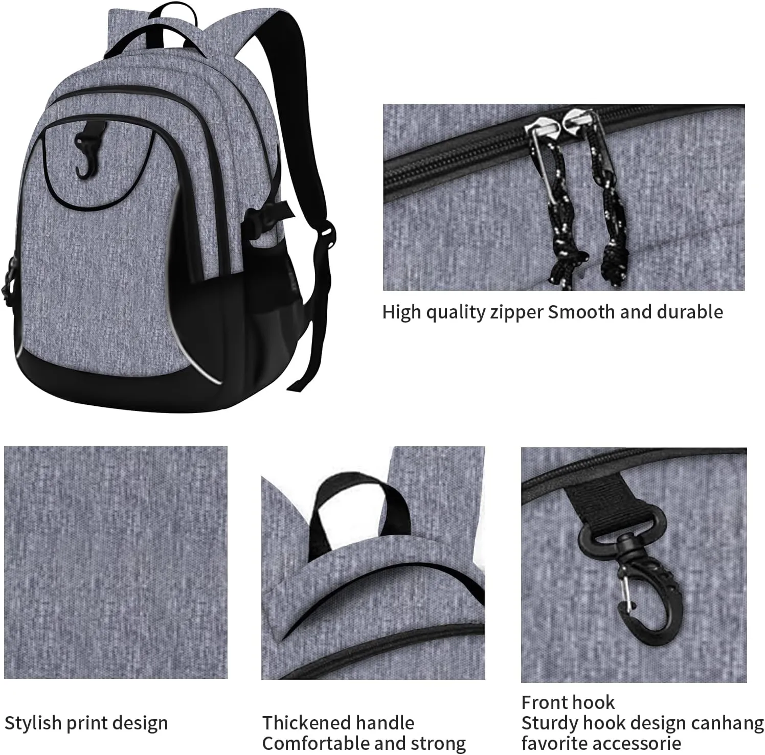 rickyh style School Backpack Travel Bag for Men & Women Lightweight College Back Pack with Laptop Compartmen