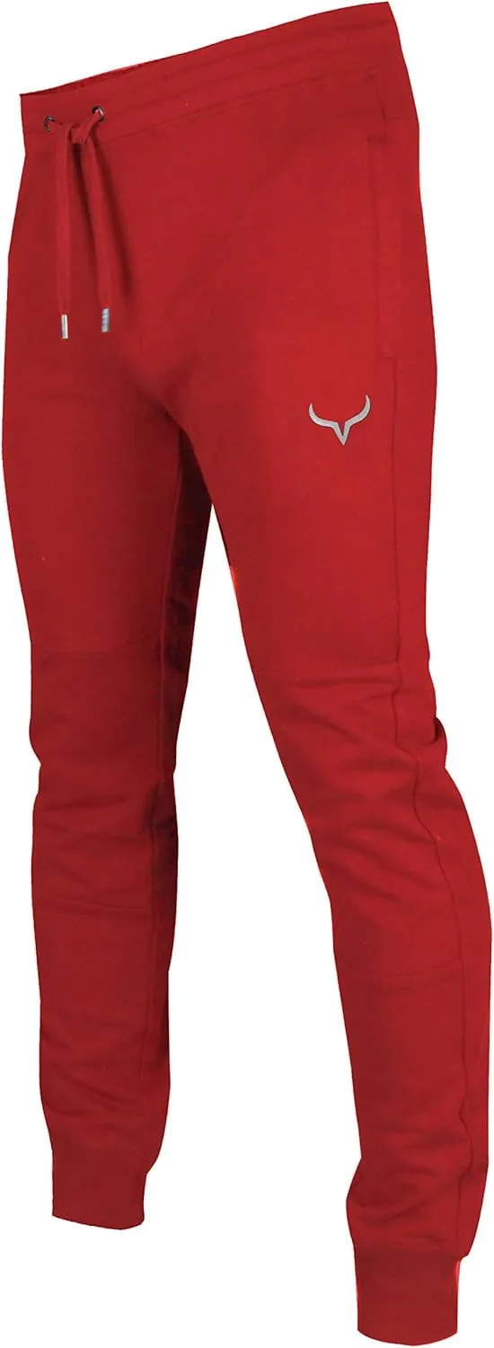 SCREENSHOT Sports Mens Premium Slim Fleece Pants Zipper Pockets - Athletic Jogger Fitness Workout Gym Sweatpants