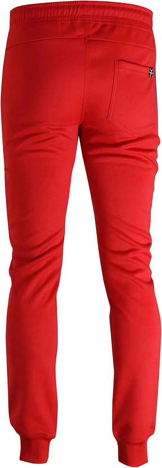 SCREENSHOT Sports Mens Premium Slim Fleece Pants Zipper Pockets - Athletic Jogger Fitness Workout Gym Sweatpants