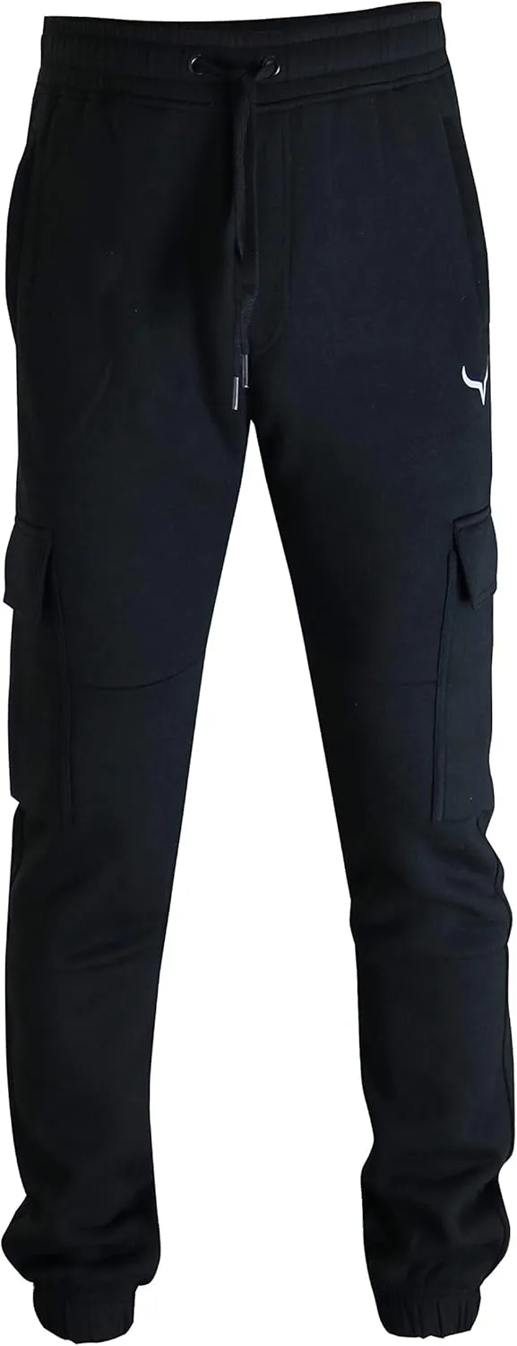 SCREENSHOT Sports Mens Premium Slim Fleece Pants Zipper Pockets - Athletic Jogger Fitness Workout Gym Sweatpants