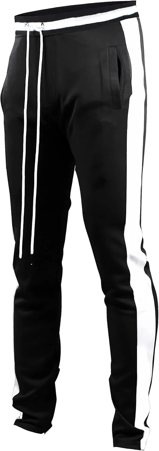SCREENSHOT-Track Pants S41700 Mens Premium Slim Fit Athletic Fitness Fashion Urban Lifestyle Streetwear Bottoms