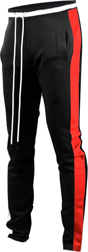 SCREENSHOT-Track Pants S41700 Mens Premium Slim Fit Athletic Fitness Fashion Urban Lifestyle Streetwear Bottoms