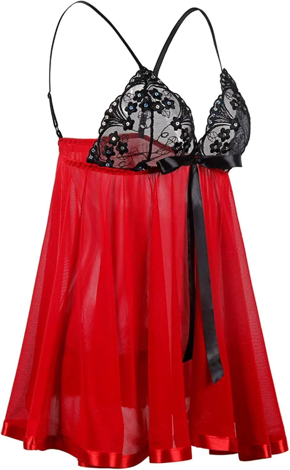 Sexy Lingerie for Women V Neck Panty Bra Two Piece Sheer Bralette Super Stretchy Pajamas Lingerie
