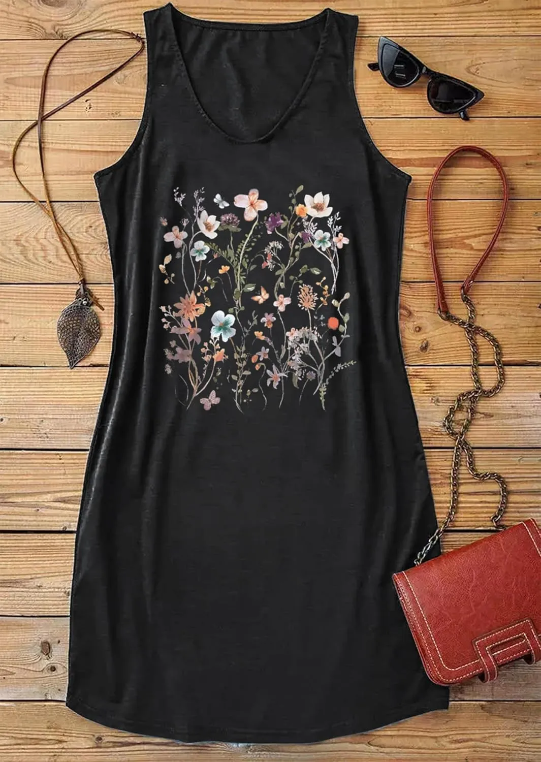 Sexy Summer Dress for Women Sun Salt Sand Graphic Mini Dress Hawaii Beach Vacation Dresses Summer Sexy V Neck Sundress