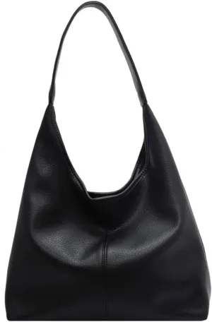 Shoulder Bag for Women Soft Leather Hobo Handbags Tote Bags Large Purse Single Shoulder Strap Bag Wallet 2 Pcs Set