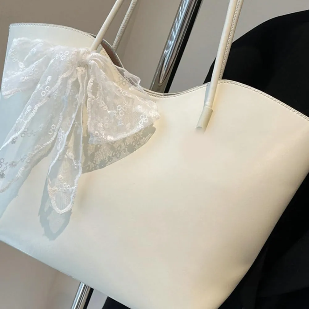Soft PU Leather Tote Bag for Women Casual Hobo Handbags with 2PCS Shoulder Work Bag Travel Purse
