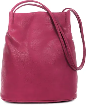 Soft Vegan Leather Hobo Bucket Shoulder Bag for Women  Medium Purse with Magnetic Opening  Delilah