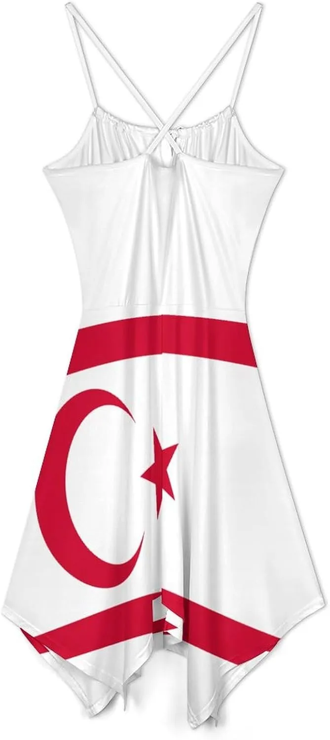 Summer Dresses for Women Ukraine Flag Camisole Dress Casual Loose Beach Dresses