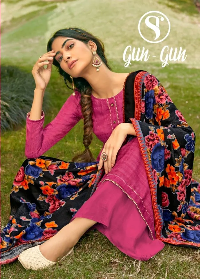 Sweety Fashion Presents Gun Gun Pashmina Fancy Designer Salwar Kameez