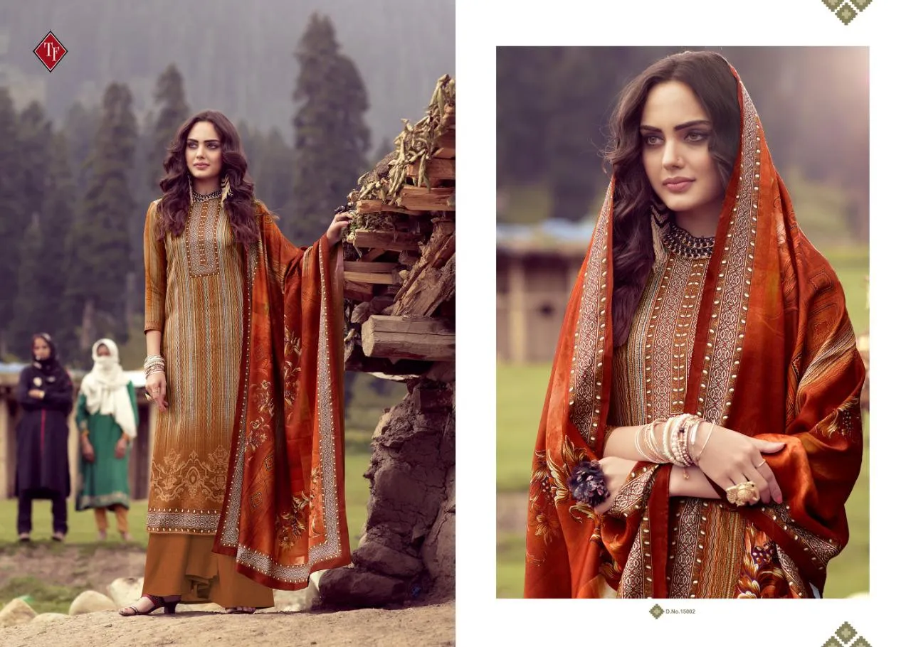 Tanishk Fashion Launched Uzma Pure Pashmina Printed Heavy Fancy Designer Salwar Kameez Collection