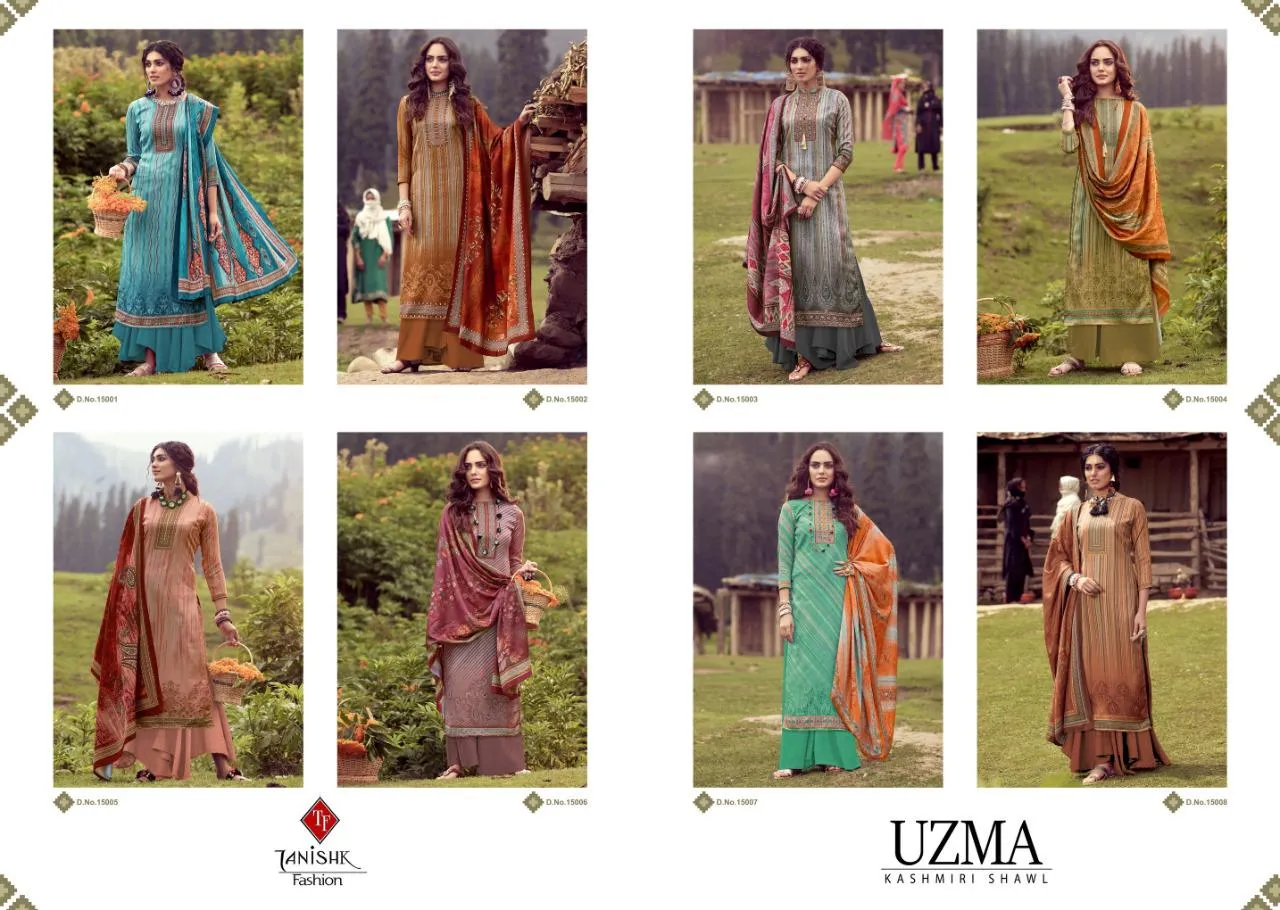 Tanishk Fashion Launched Uzma Pure Pashmina Printed Heavy Fancy Designer Salwar Kameez Collection