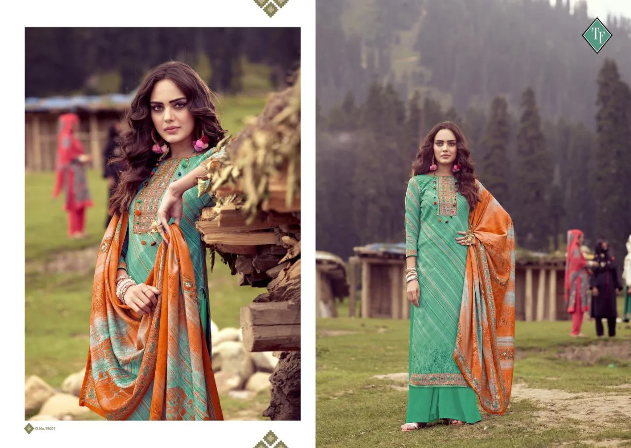 Tanishk Fashion Launched Uzma Pure Pashmina Printed Heavy Fancy Designer Salwar Kameez Collection