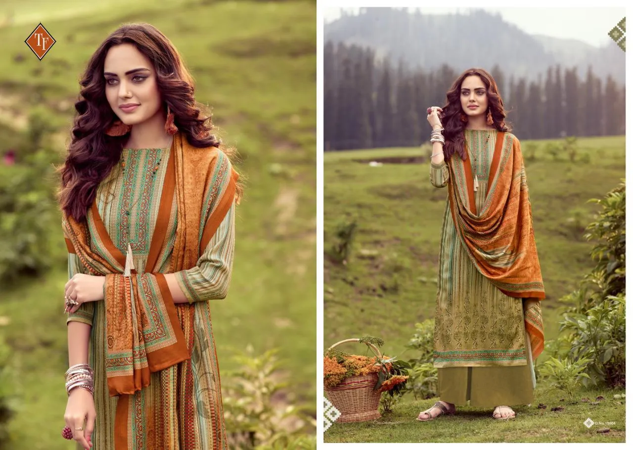 Tanishk Fashion Launched Uzma Pure Pashmina Printed Heavy Fancy Designer Salwar Kameez Collection