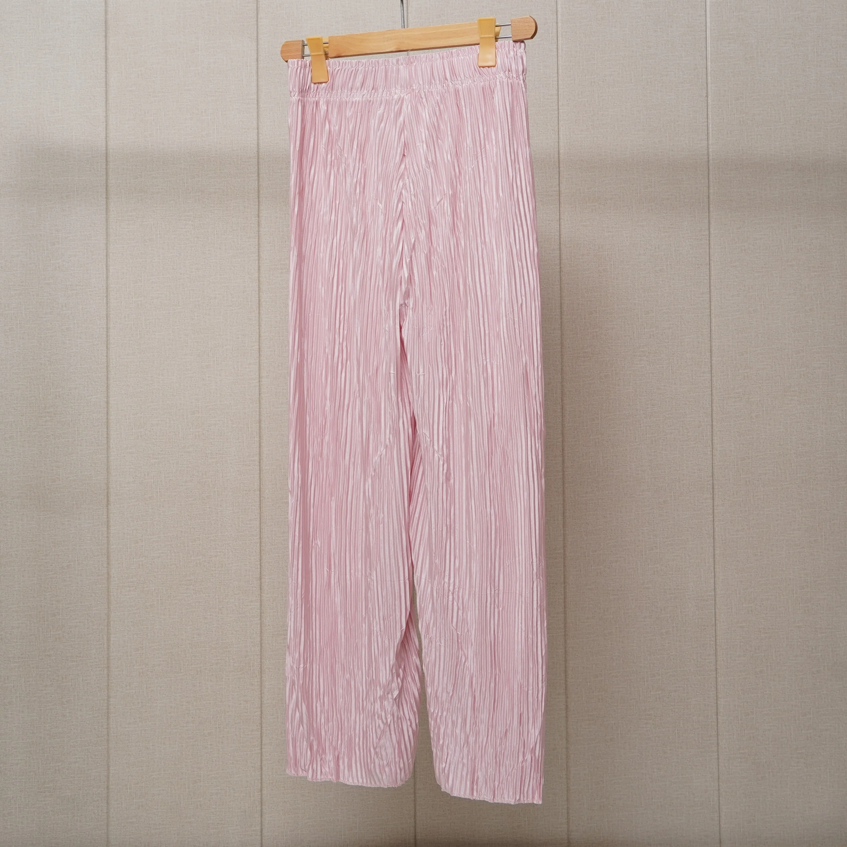 Tea pink & Grey Printed Linen Palazzo (PL009)