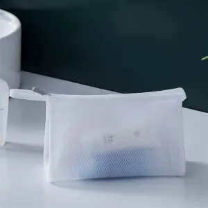 Toiletry Bag Large-Capacity Simple Cosmetic Bag Wash Bag Transparent Waterproof Cosmetic Bag Multi-Function Portable Travel Storage Bag.(B)