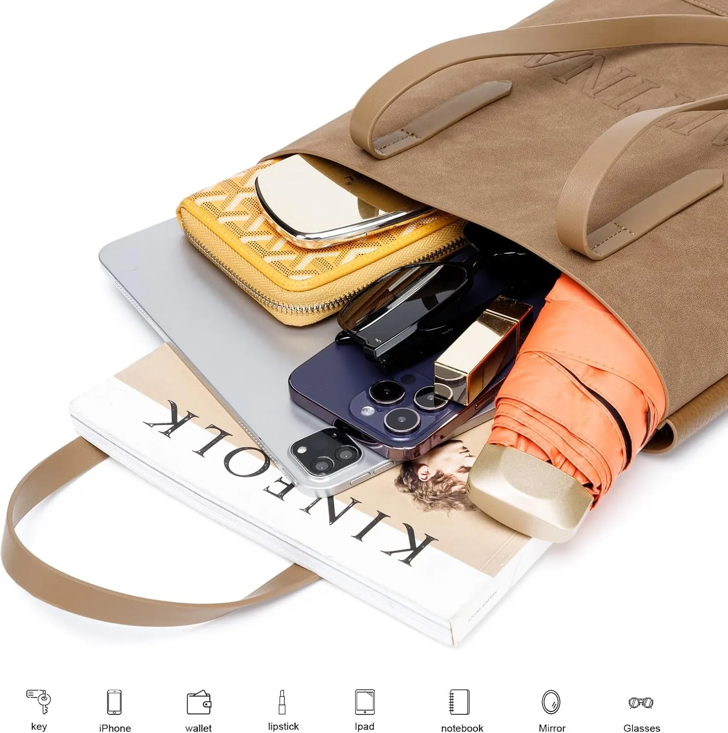 Tote Bag for Women Vegan Leather Top Handle Satchel Bag for Women Casual Shoulder Handbag Purse